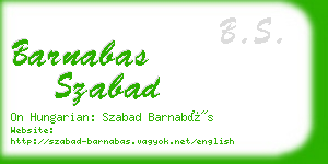 barnabas szabad business card